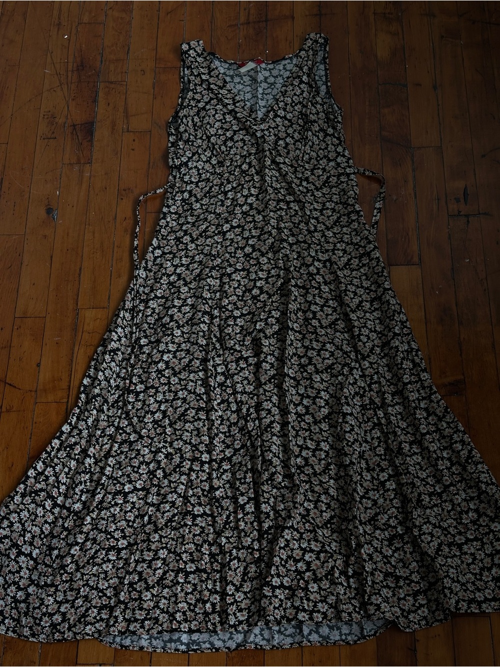 Esprit Black Floral Maxi Dress with Cream Blossoms